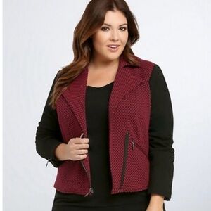 Torrid Size 2 Buffalo Plaid Moto Style Jacket.  EUC